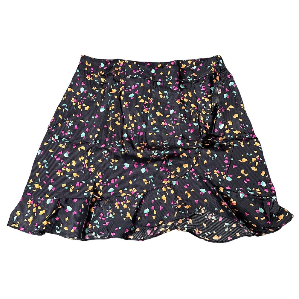 KARINA GRIMALDI WOMENS ARIEL PRINT CONFETTI MINI SKIRT SIZE MED NEW